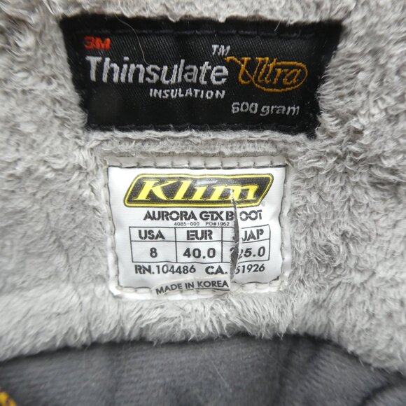 Klim Aurora GTX Boots Women's Size 8 Black - Picture 8 of 12